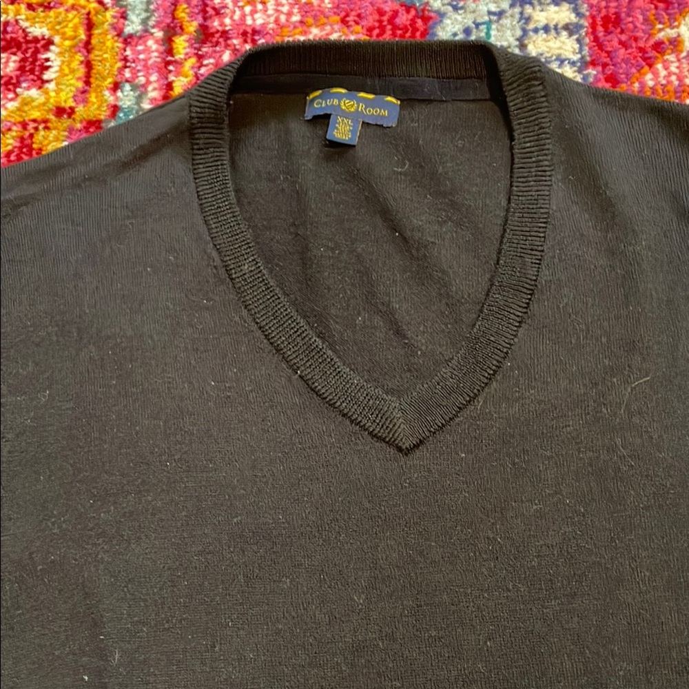 Club Room Men's Black Sweater Vest - Picture 3 of 4